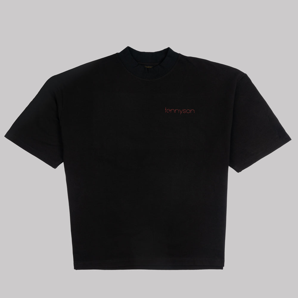 Oversized Drip Harder T-Shirt - Black and Red