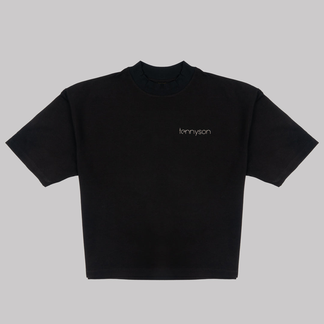 Oversized Drip Harder T-Shirt - Black and White