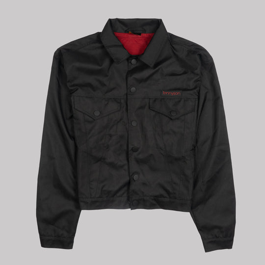 Denim-style Nylon Jacket - Black