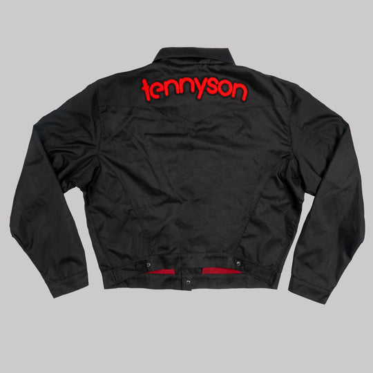 Denim-style Nylon Jacket - Black