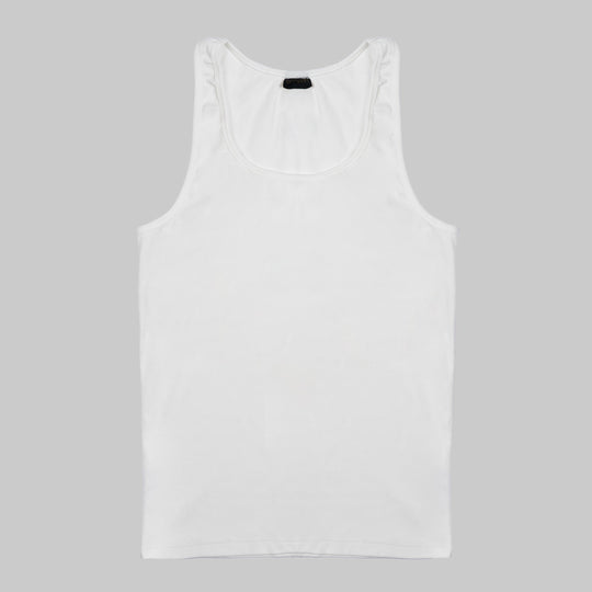 Ribbed Fitted Vest - White