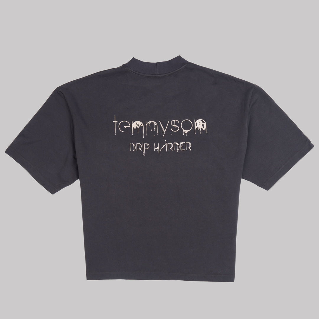 Oversized Drip Harder T-Shirt - Anthracite