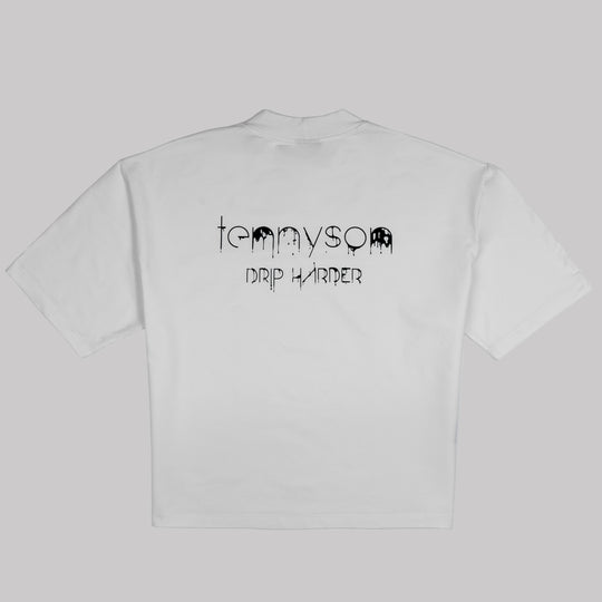 Oversized Drip Harder T-Shirt - Off White