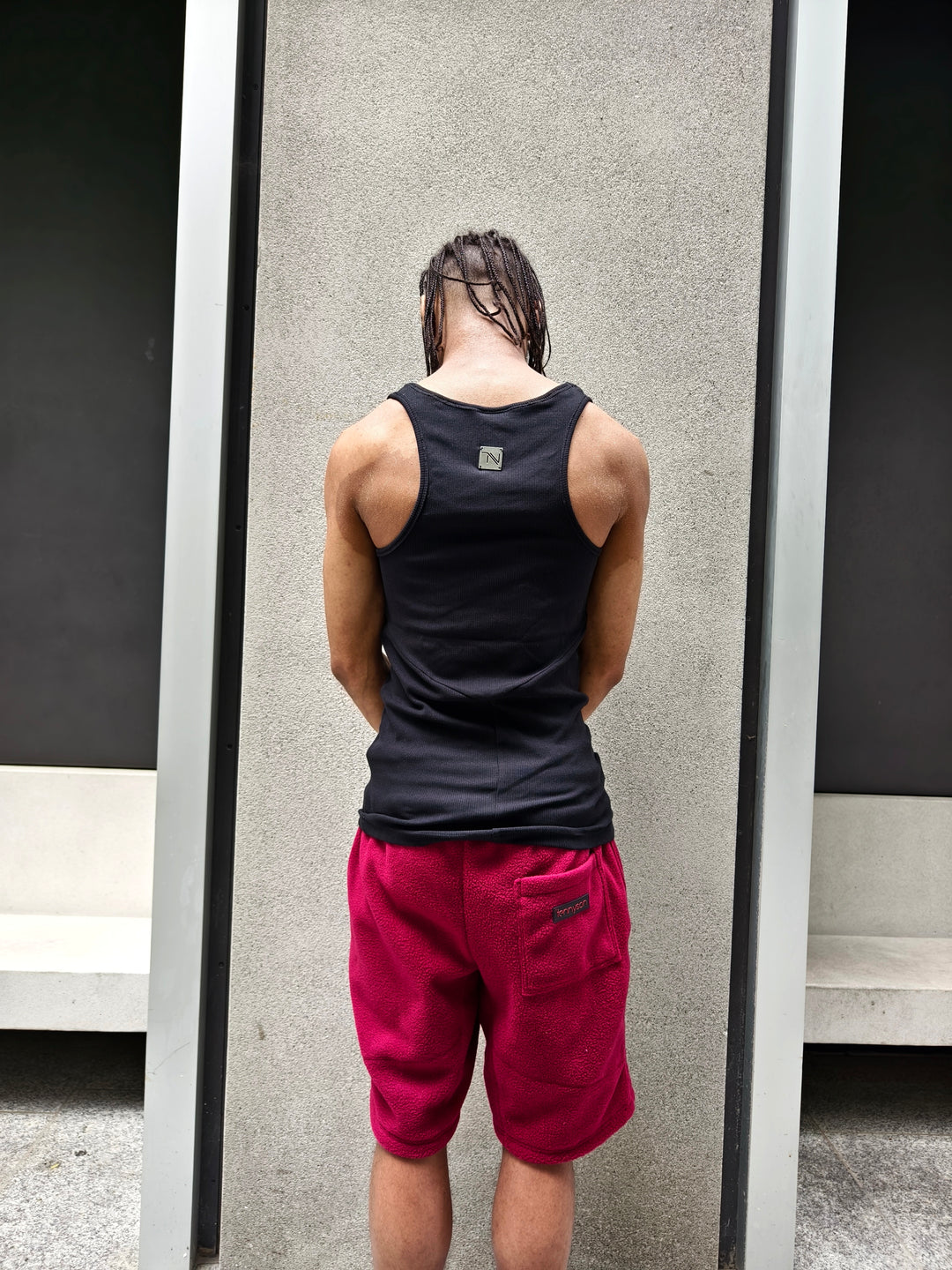 Ribbed Fitted Vest - Black