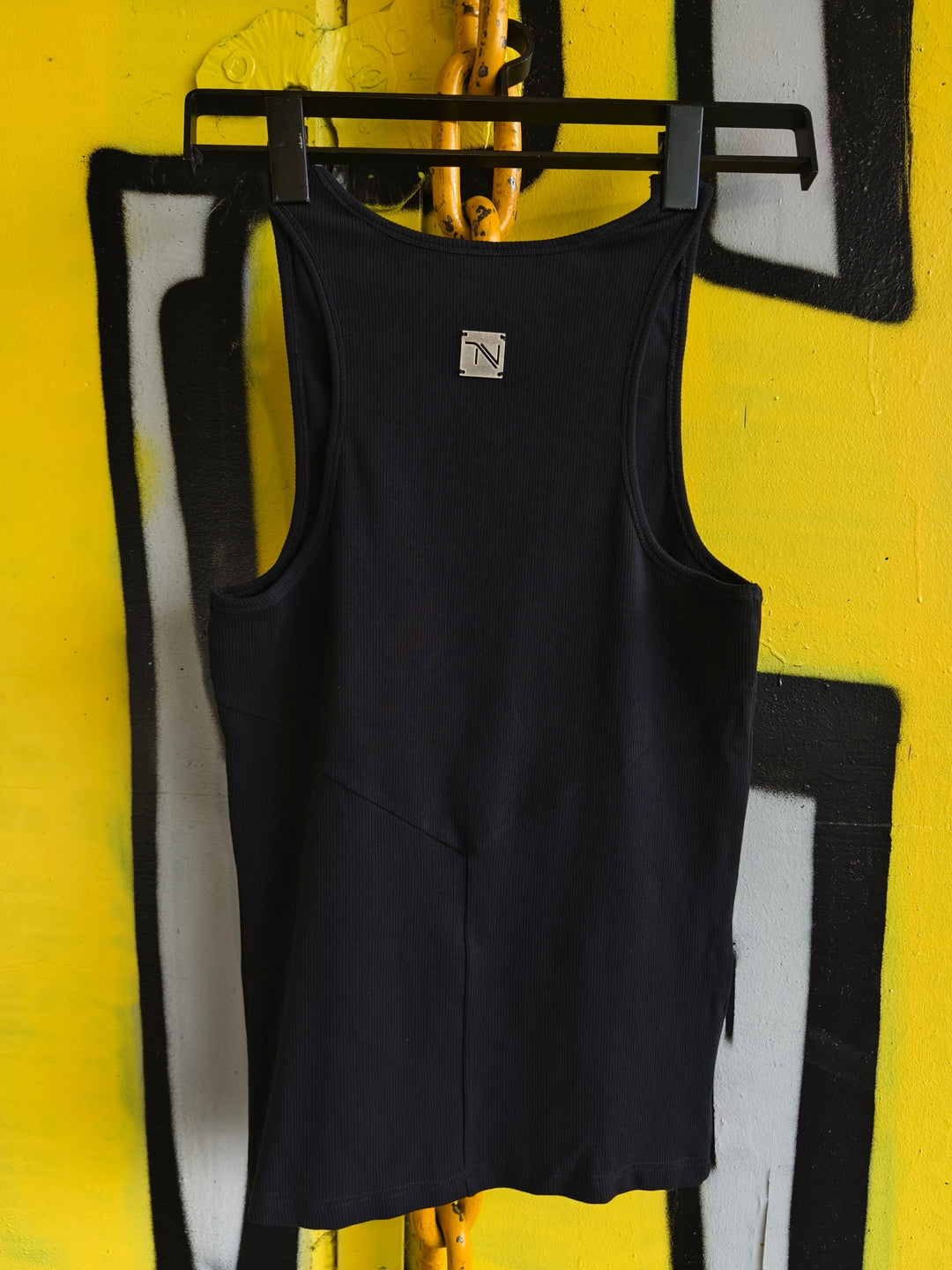 Ribbed Fitted Vest - Black