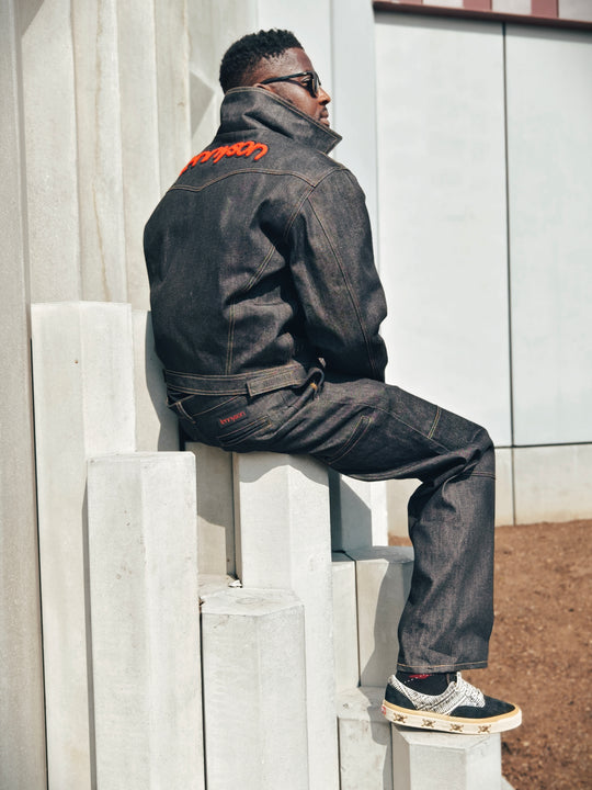 Baggy Selvedge Denim Trousers - Anthracite