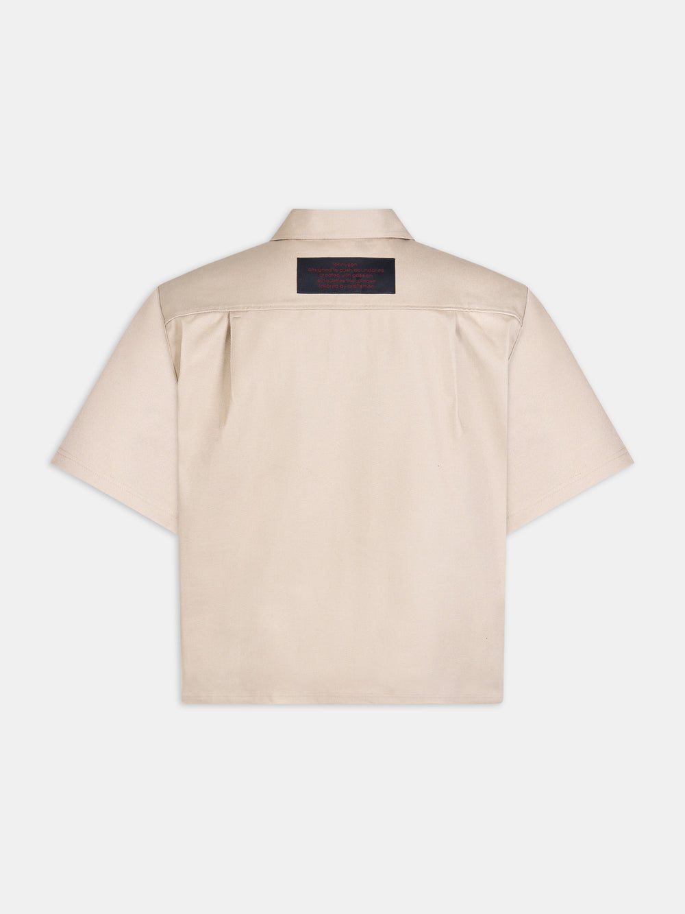 Oversized Heavyweight Denim Statement Shirt - Cream