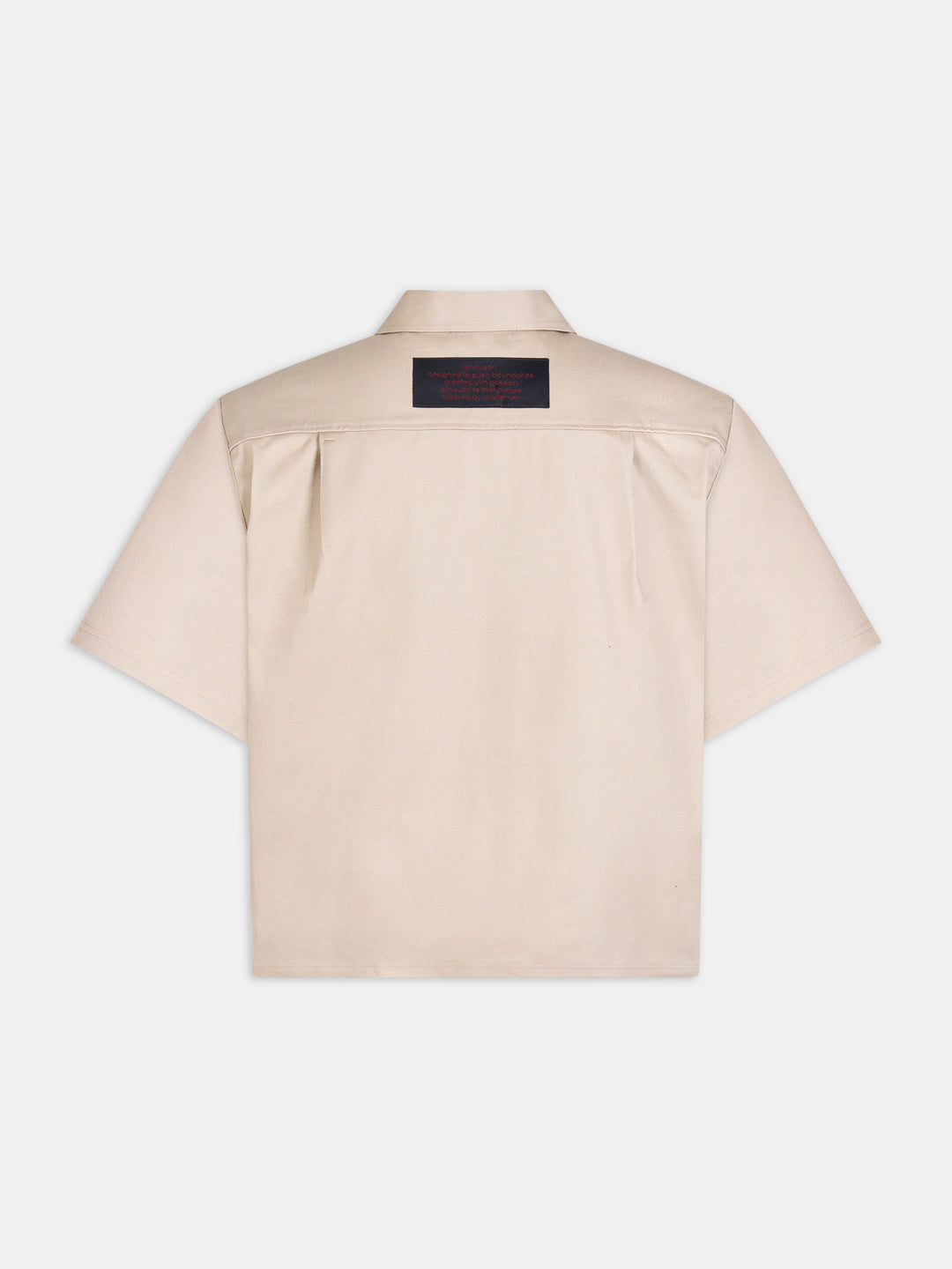 Oversized Heavyweight Denim Statement Shirt - Cream