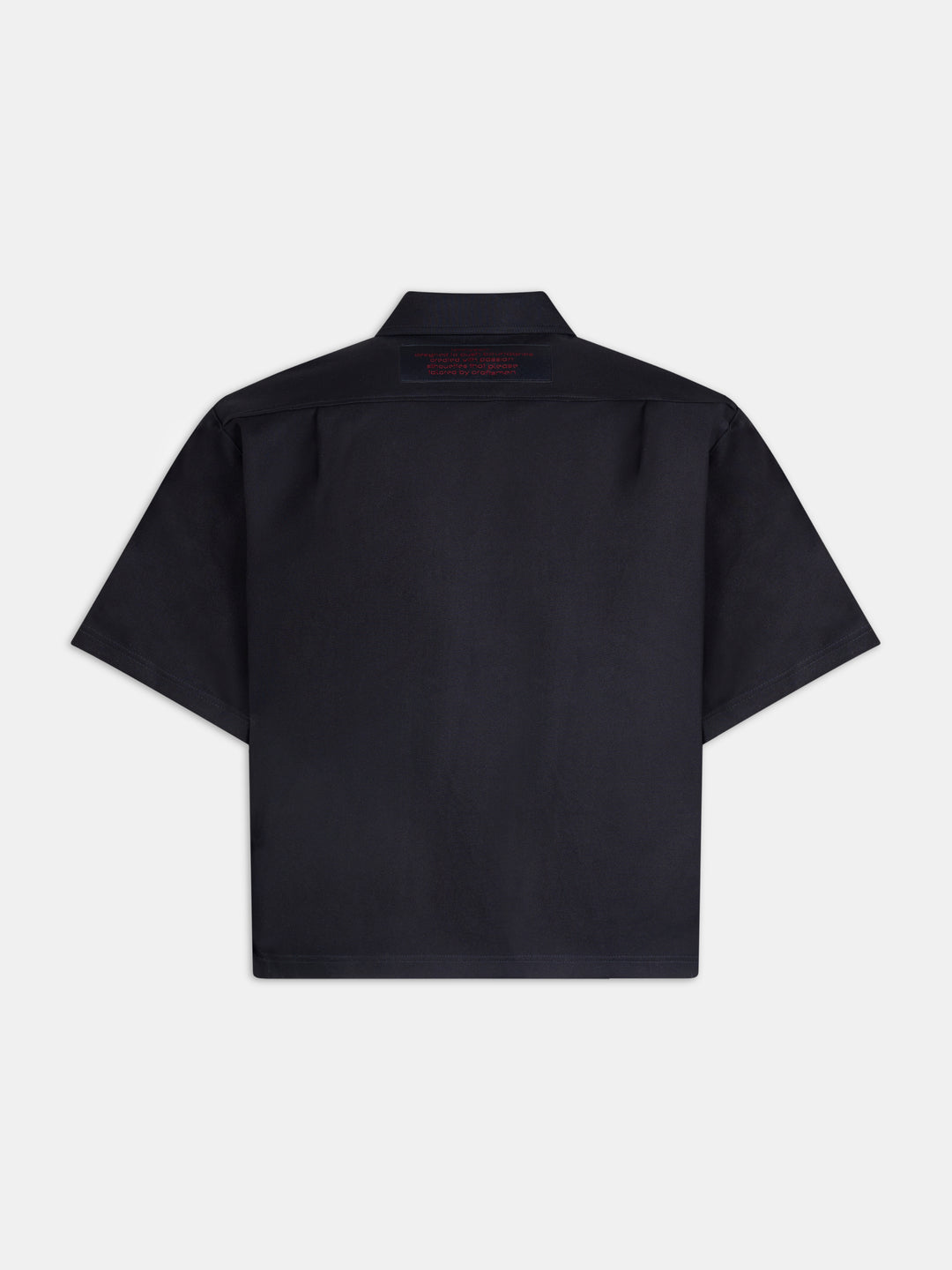 Oversized Heavyweight Denim Statement Shirt - Black