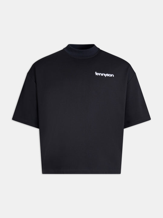 Street Couture Chenille Embellished Oversized T-shirt - Black