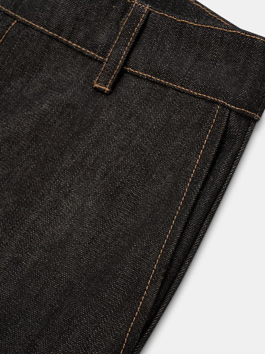 Baggy Selvedge Denim Trousers - Anthracite