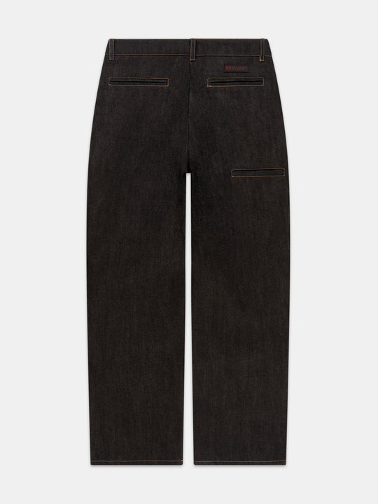 Baggy Selvedge Denim Trousers - Anthracite