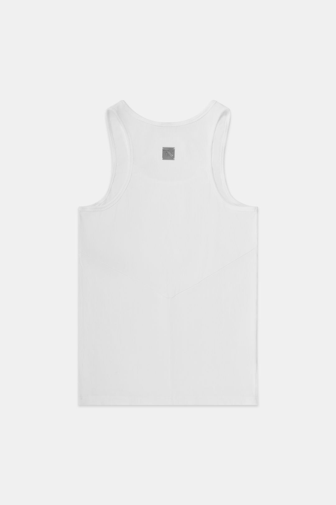 Ribbed Fitted Vest - White